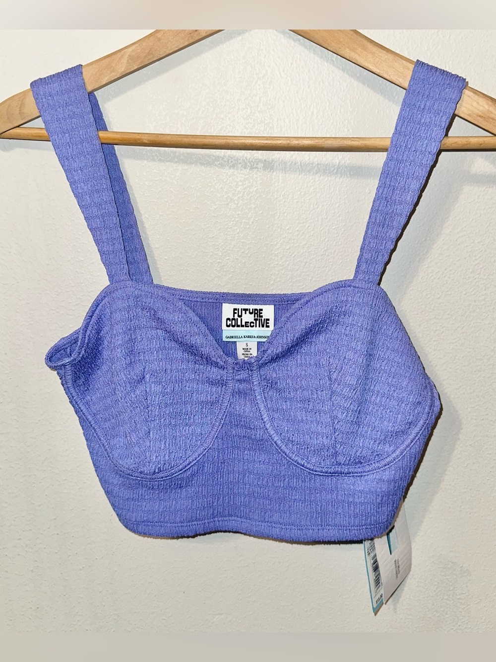 Future Collective Purple Crop Top NWT